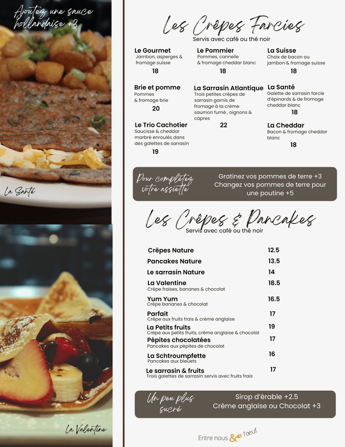 Les crêpes et pancakes