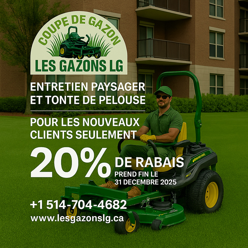 Promotion Tonte de pelouse Salaberry-de-Valleyfield